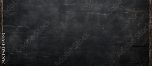 School blackboard with scratches hanging on the wall providing a blank space for an image. Creative banner. Copyspace image