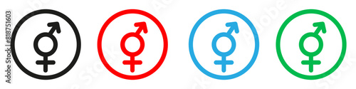 Unisex icon mark in filled style