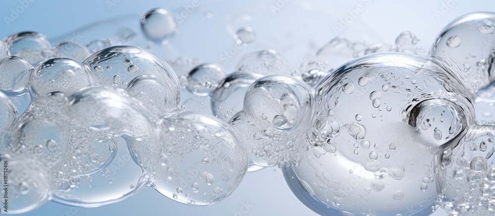 Close up view of water bubble foam ideal for Nature and Macro Photography Copy space image Close up view of water bubble foam ideal for Nature and Macro Photography Copy space image