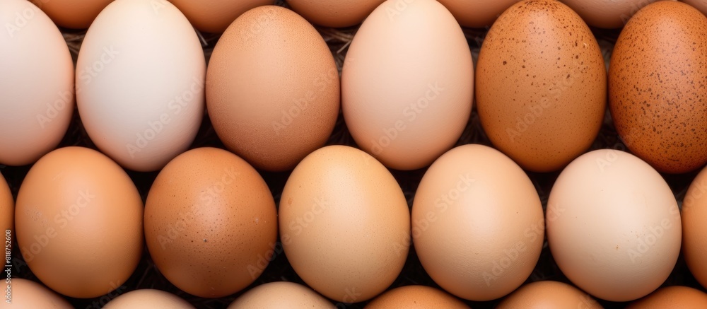 Image of fresh chicken eggs with copy space Image of fresh chicken eggs with copy space