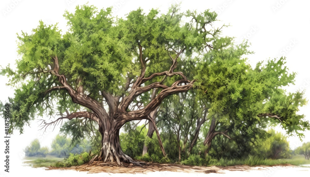 Fototapeta premium Lush green tree with sprawling branches
