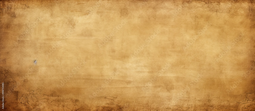 Fototapeta premium Aged and weathered parchment paper texture or background with copy space image