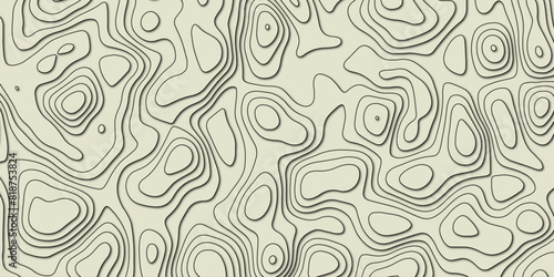 Terrain contour simulation rendered as seamless abstract line design

