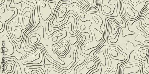 Terrain contour simulation rendered as seamless abstract line design

