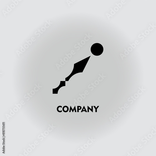 Spear weapon logo vector design