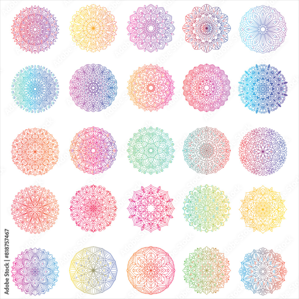 25 Mandala Collection with very attractive Gradients 25 Mandala Collection with very attractive Gradients