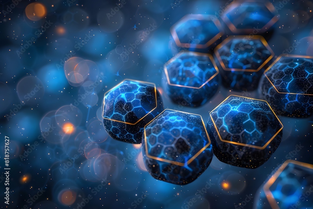 Abstract Hexagonal Futuristic Background with Glowing Blue Light Patterns - Modern Design for Digital Media and Technology Abstract Hexagonal Futuristic Background with Glowing Blue Light Patterns - Modern Design for Digital Media and Technology