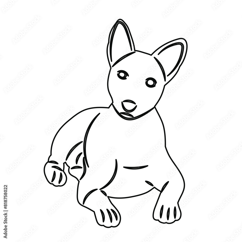 dog lying sketch on white background vector dog lying sketch on white background vector