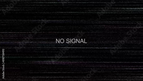 No signal TV news.Glitch error overlay video. Analog static noise texture animation.