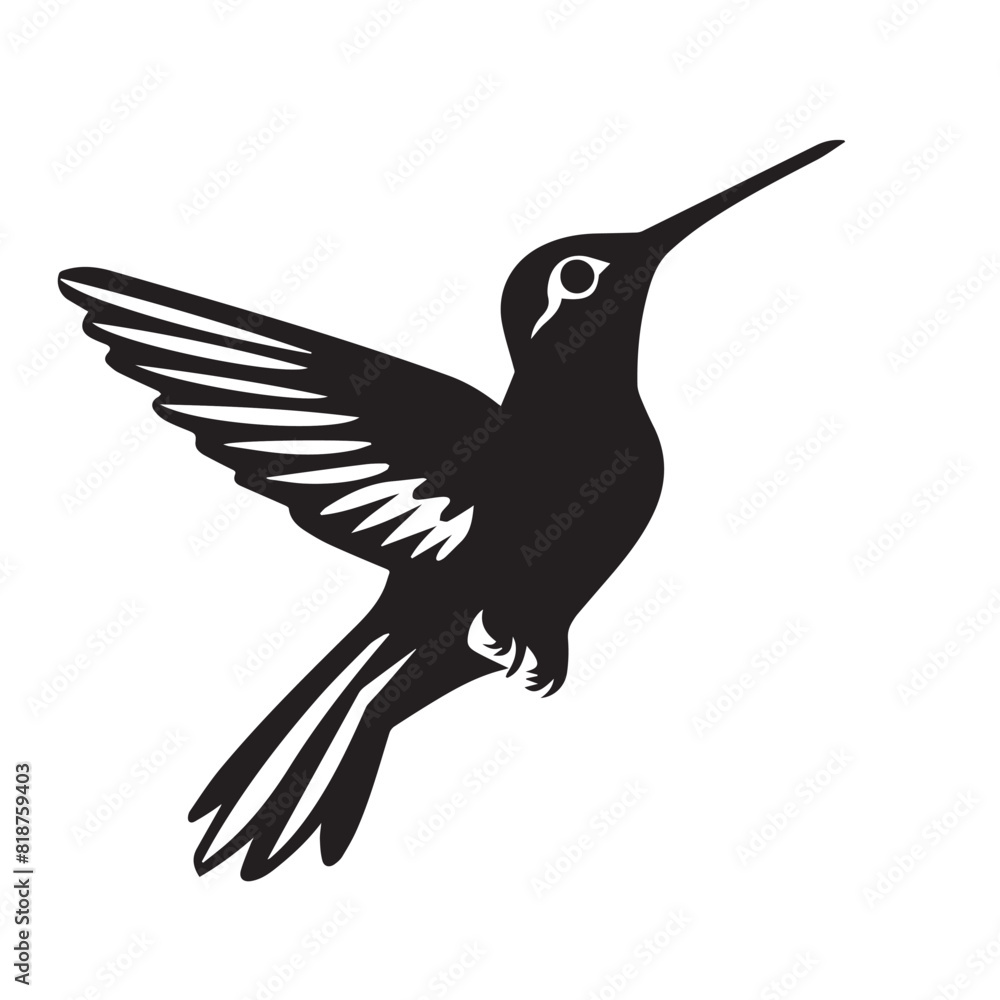 Obraz premium Hummingbird in cartoon, doodle style. Image for t-shirt, web, mobile apps and ui. Isolated 2d vector illustration in logo, icon, sketch style, Eps 10. AI Generative