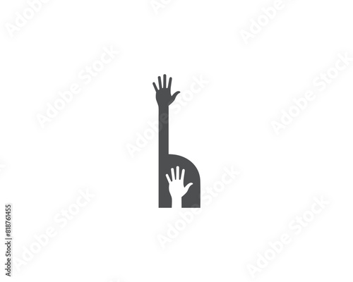 Creative H Hand Logo Design Template