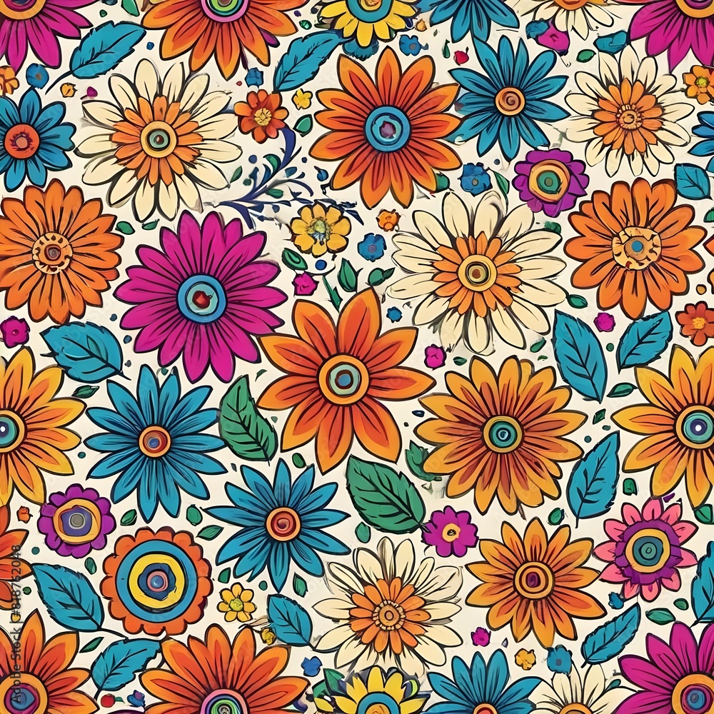 seamless pattern with flowers seamless pattern with flowers