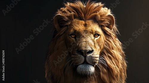The lion is the king of the jungle. He is a powerful and majestic creature. His mane is like a golden crown  and his eyes are like amber.