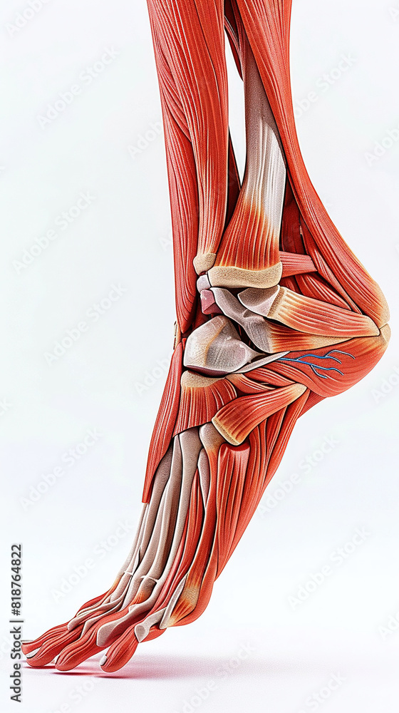 realistic illustration of human foot muscles anatomy Stock Illustration ... Biology Diagrams