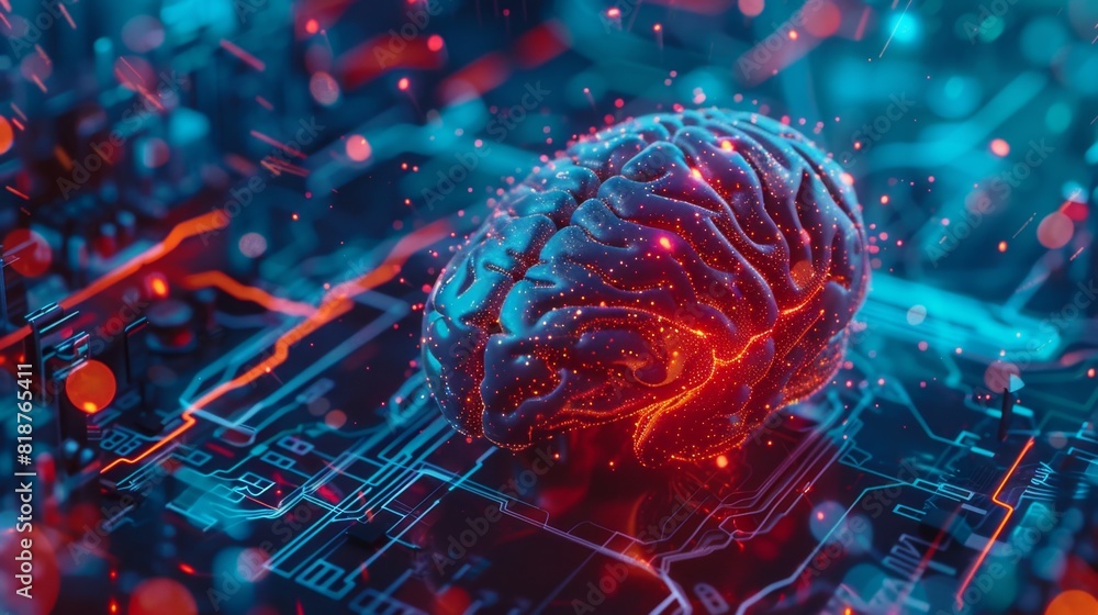 High-tech visualization of a neural network in vibrant red and blue tones, ideal for articles on artificial intelligence, deep learning, and futuristic technology. High-tech visualization of a neural network in vibrant red and blue tones, ideal for articles on artificial intelligence, deep learning, and futuristic technology.