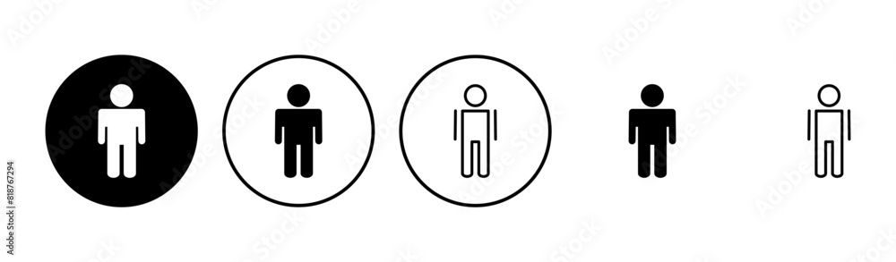 Man icon set. male icon vector. human symbol Man icon set. male icon vector. human symbol