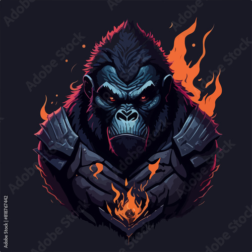 The artist skillfully captures the essence of the bloodthirsty Gorilla warrior, a fierce and formidable opponent in battle.