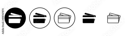 Credit card icon set. Credit card payment icon vector