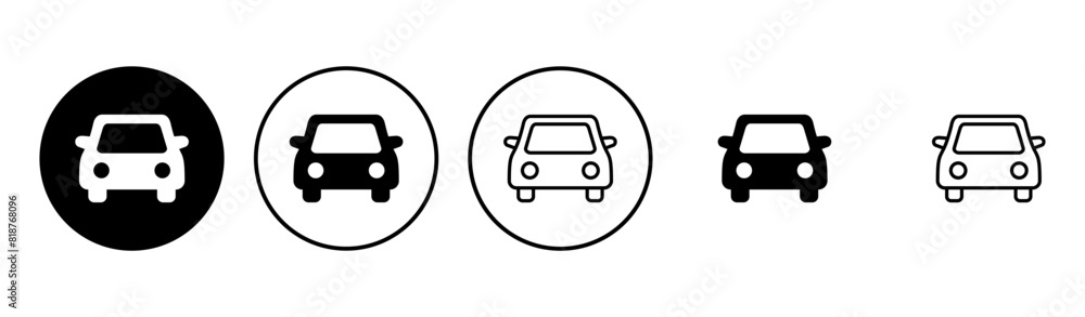 Car icon set. car vector icon. small sedan Car icon set. car vector icon. small sedan