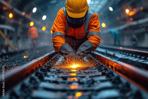 Railroad Track Maintenance Track Stabilizer Track stabilizer machine in action during maintenance, highlighting stabilization efforts