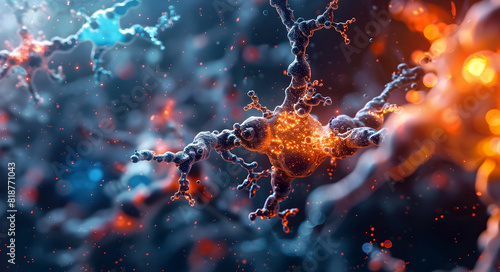 Visualizing the Dynamic Interplay of Ion Channels and Cellular Signaling Pathways in a 3D Rendering with Cinematic Flair photo