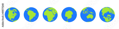 Earth vector set. Globe vector.