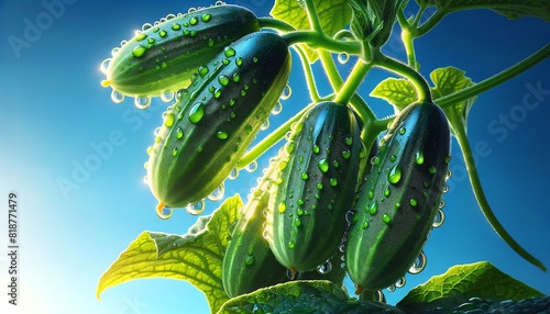 Close-up image of an Armenian Cucumber tree photo