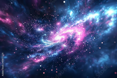 cosmic abstract backgrounds with glowing particles and space elements digital art