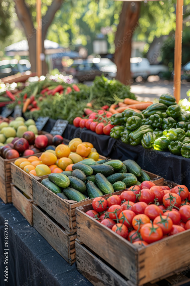 Variety of fruits and vegetables display Variety of fruits and vegetables display