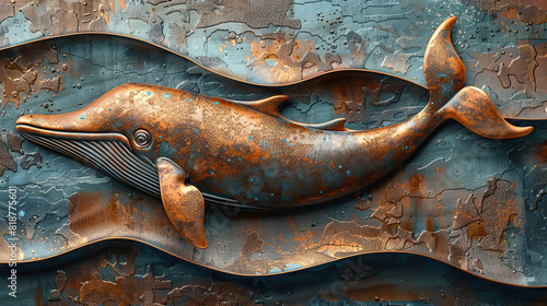 whale relief, marine relief sculpture, cetacean carving, whale sculpture, marine mammal art, oceanic bas-relief, whale artwork, sea life relief, aquatic sculpture, marine-themed relief, cetacean relie