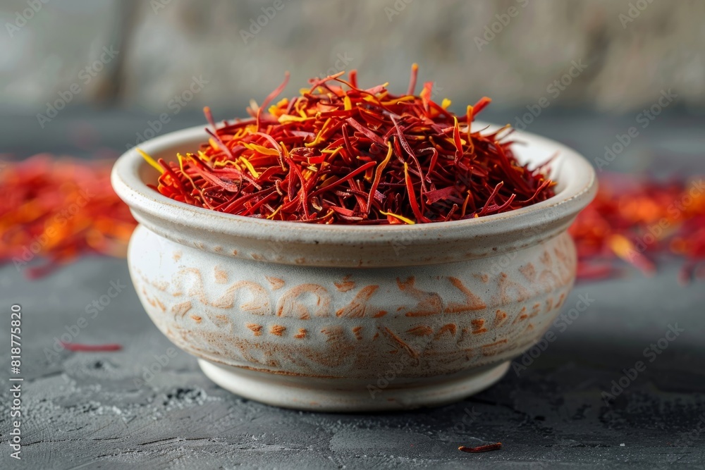 Fototapeta premium Saffron seasoning in a bowl