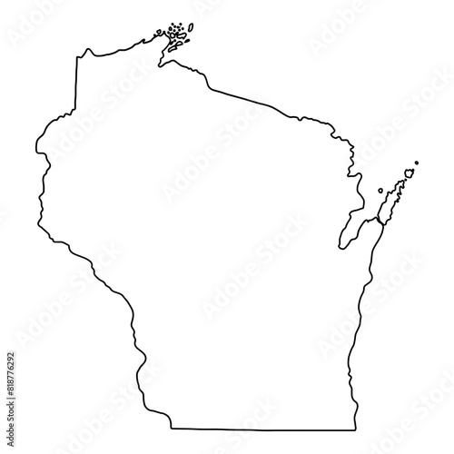 Outline of the state of Wisconsin