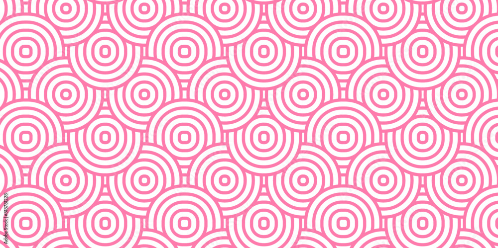 Abstract creative overlapping Pattern Minimal diamond geometric waves spiral and abstract circle wave line. pink color seamless tile stripe geometric create retro square line pattern white background. Abstract creative overlapping Pattern Minimal diamond geometric waves spiral and abstract circle wave line. pink color seamless tile stripe geometric create retro square line pattern white background.