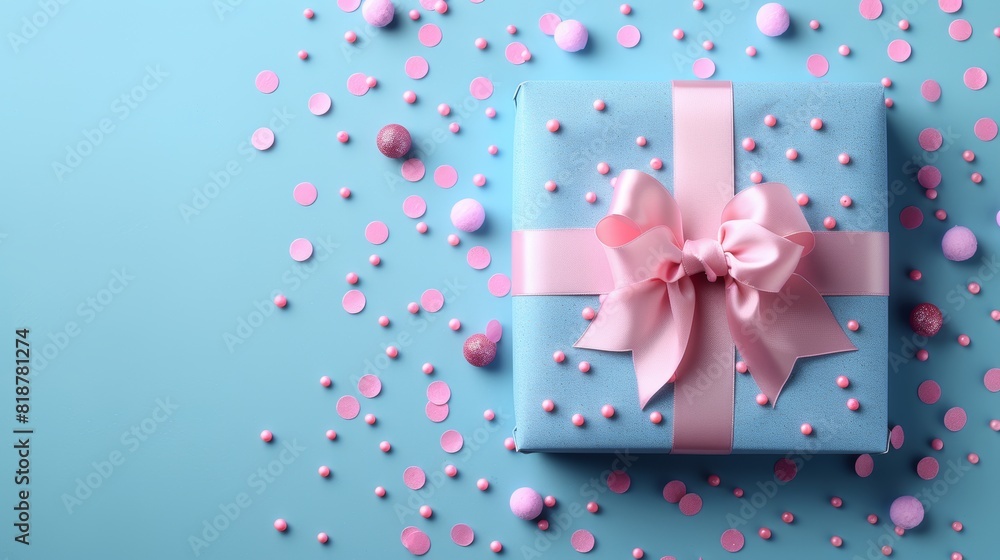 Festive smartphone with gift boxes and confetti on blue background holiday gift concept Festive smartphone with gift boxes and confetti on blue background holiday gift concept