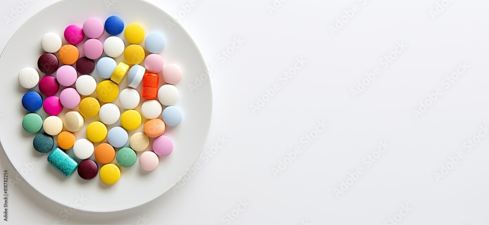 Obraz premium Health in Color: A Multivitamin Circle