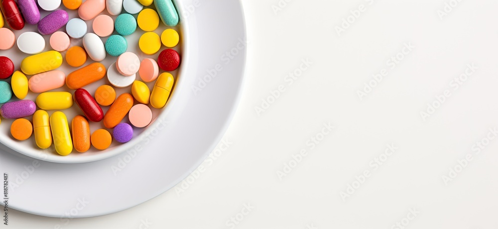 Obraz premium Rainbow of Health: Multivitamins in Every Shade
