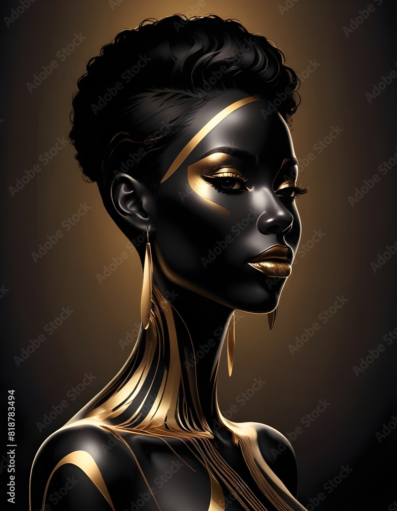 Portrait of beautiful African woman Portrait of beautiful African woman