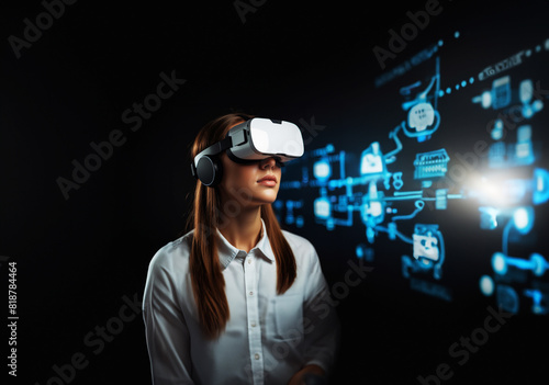 Explore interactive games using VR goggles. © 和正 住原