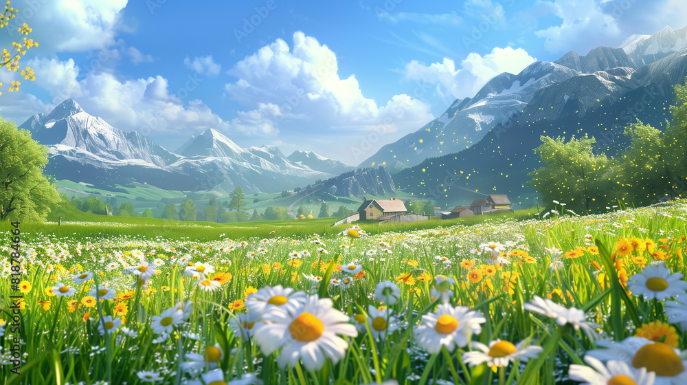 Fototapeta premium meadow with wildflowers