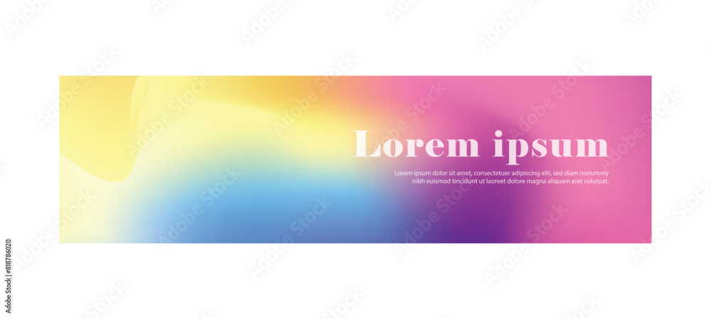 Vivid blurred colorful horizontal banner and cover background art