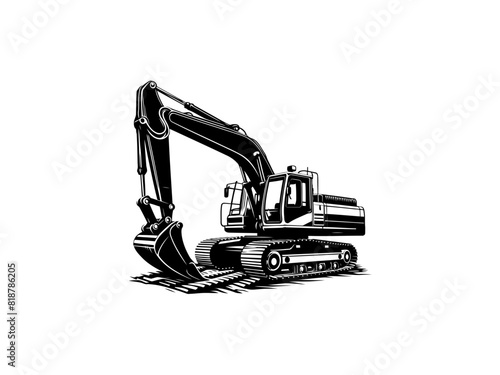 Construction Vehicle Vector Illustration for Industrial and Engineering Designs