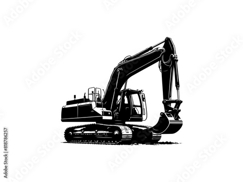 Construction Vehicle Vector Illustration for Industrial and Engineering Designs