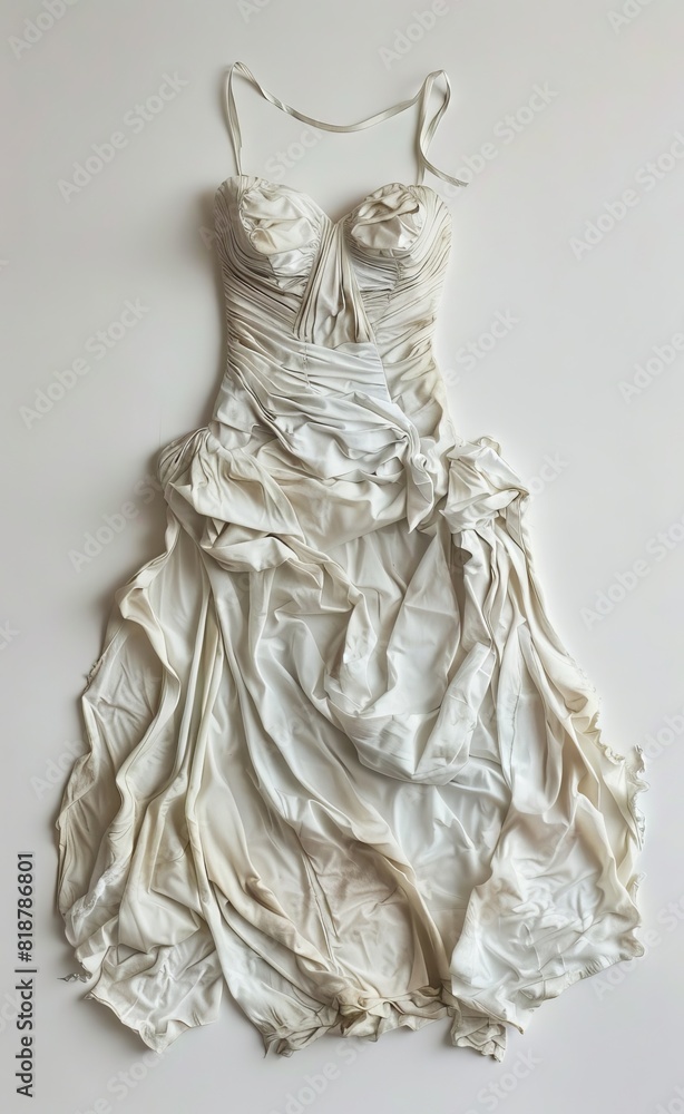A white dress made out of paper.