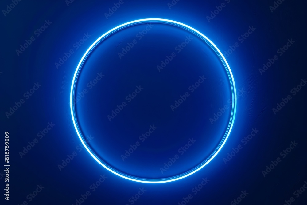A blue circle with a glowing light. A blue circle with a glowing light.