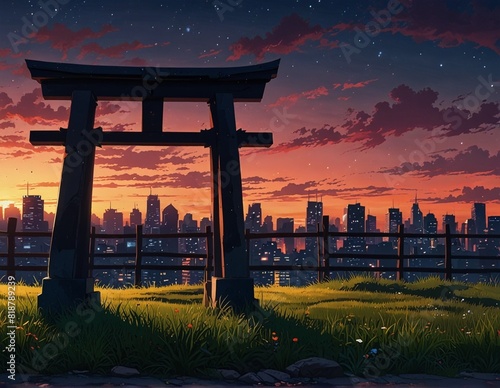anime background wallpaper Design photo