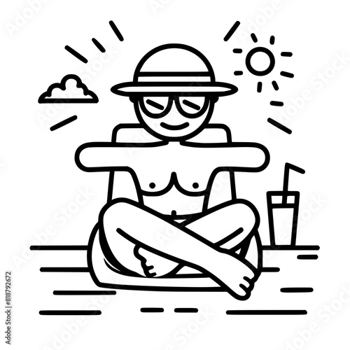 Wallpaper Mural Vacation icon, leisure icon, summer icon, travel icon, beach icon, sun icon, tourism icon, airplane icon, travel destinations icon, family icon, business icon, sunbathing icon, icon, travel, summer, b Torontodigital.ca