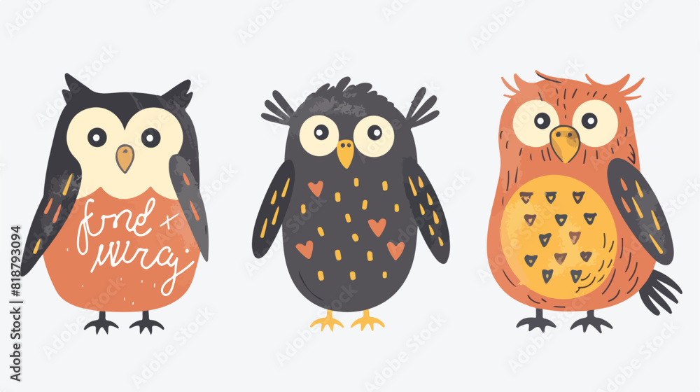 Funny owls and Friendship Is Magic phrase handwritten