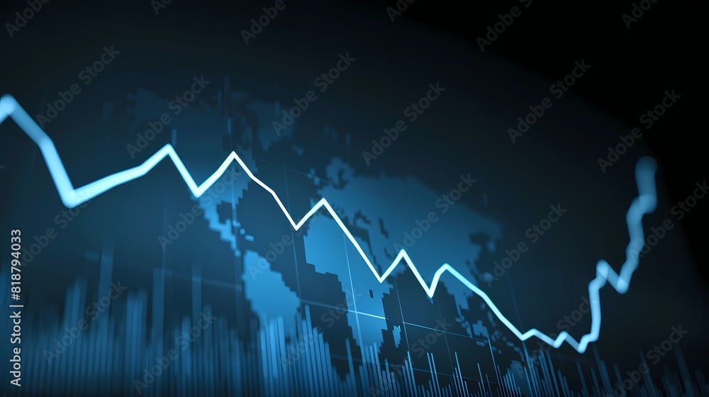 Simplistic depiction of a stock chart displaying a smooth upward trajectory, indicating a gradual increase in prices, presented with HD quality.