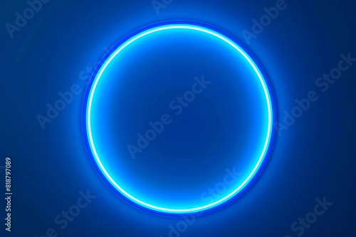 A blue circle with a glowing light.