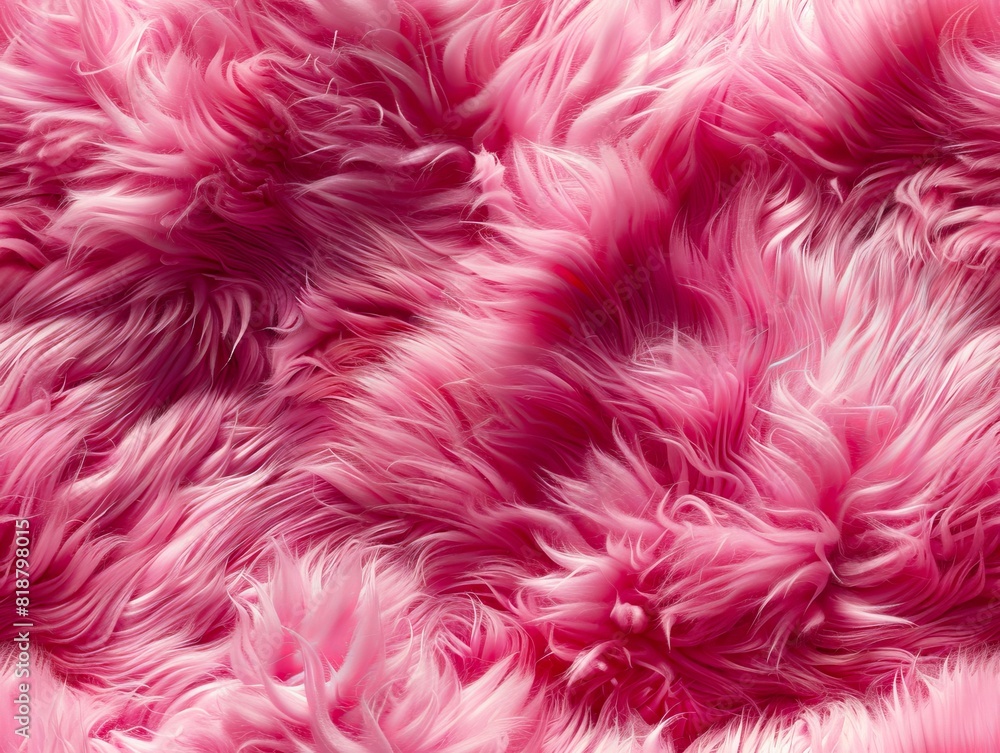 Pink furry texture with a lot of fluffy hair.
